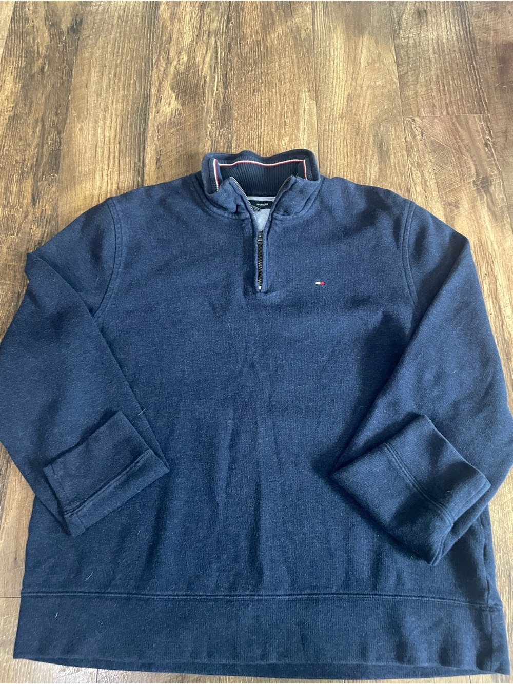 Tommy Hilfiger Men's Navy Half-Zip Pullover Sweater